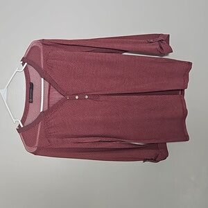 Outback Red Semi Sheer Blouse Sz Large